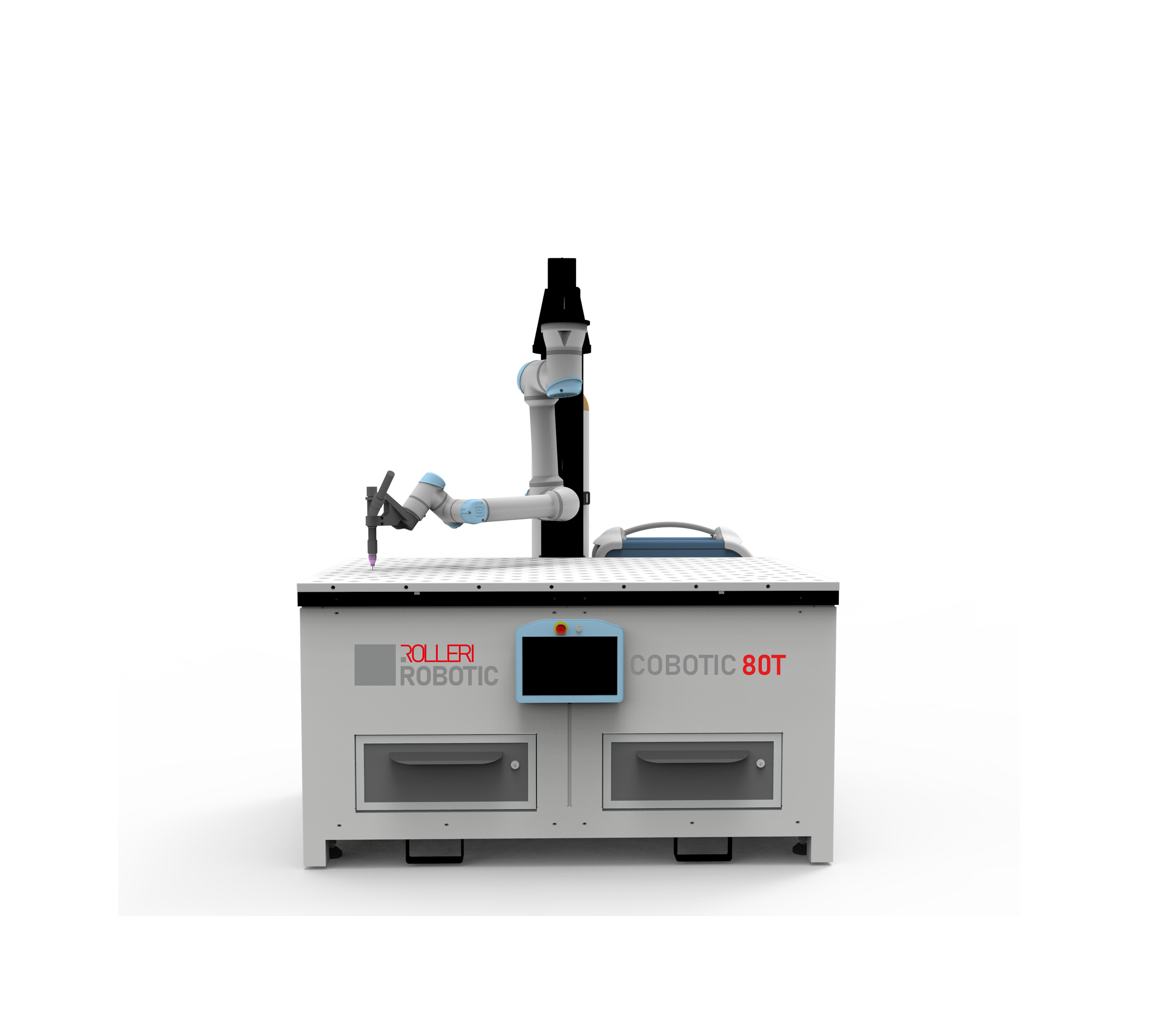 Tig welding robot_Tig welding cell COBOTIC 80T front view_Rolleri Robotic